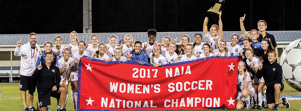 SAU women's soccer team wins 2017 NAIA Women's Soccer National Championship