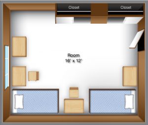 Gainey Hall room floor plan