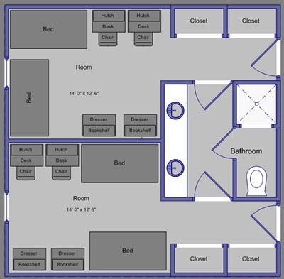 Floor layout sample of a Village room