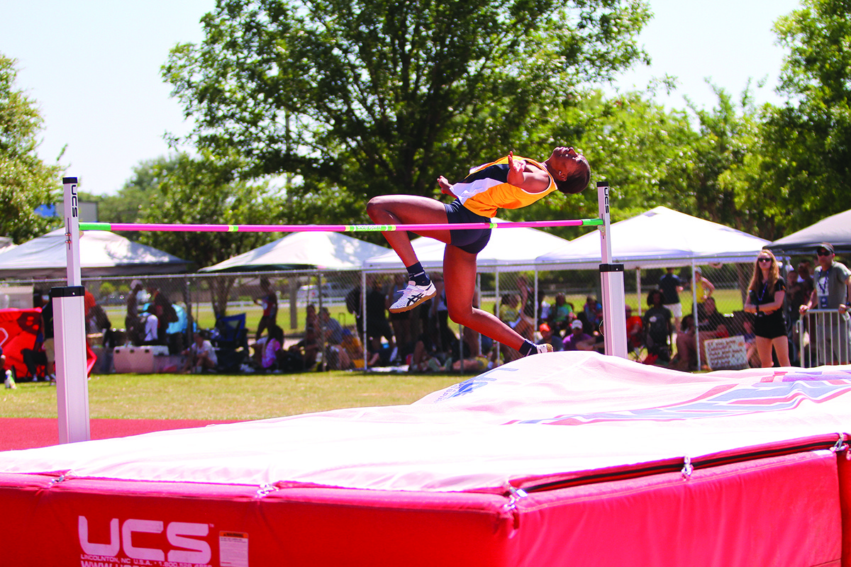 Kyara Black competes in the high jump