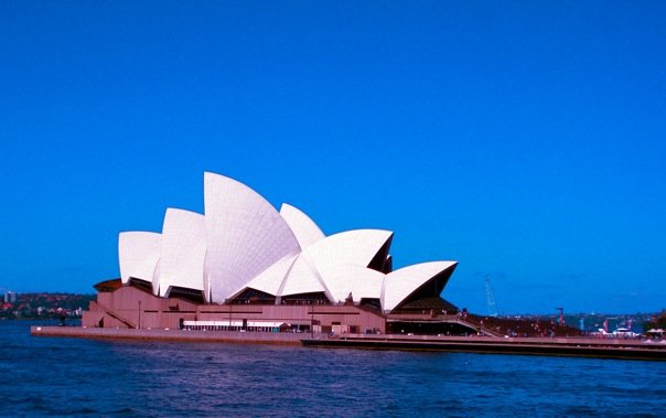 Sydney Opera House on the Sydney Harbour, New South Wales, Australia on a cloudless day