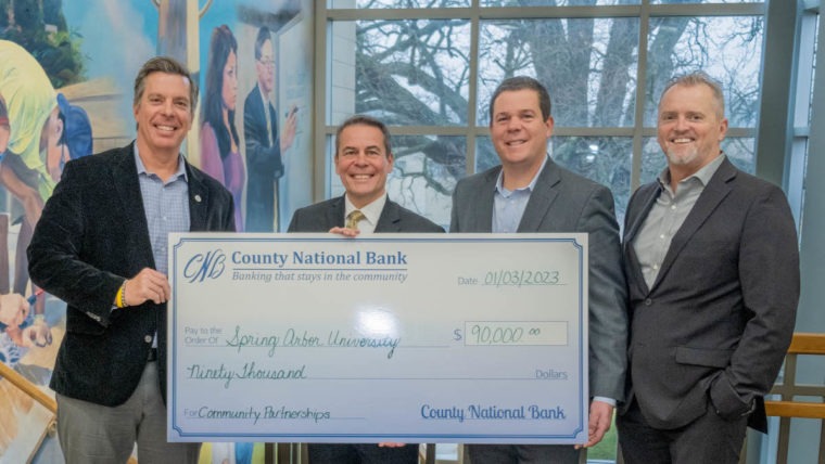 County National Bank makes generous donation to Spring Arbor University