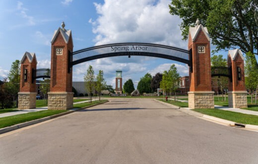 Front entrance of Spring Arbor University
